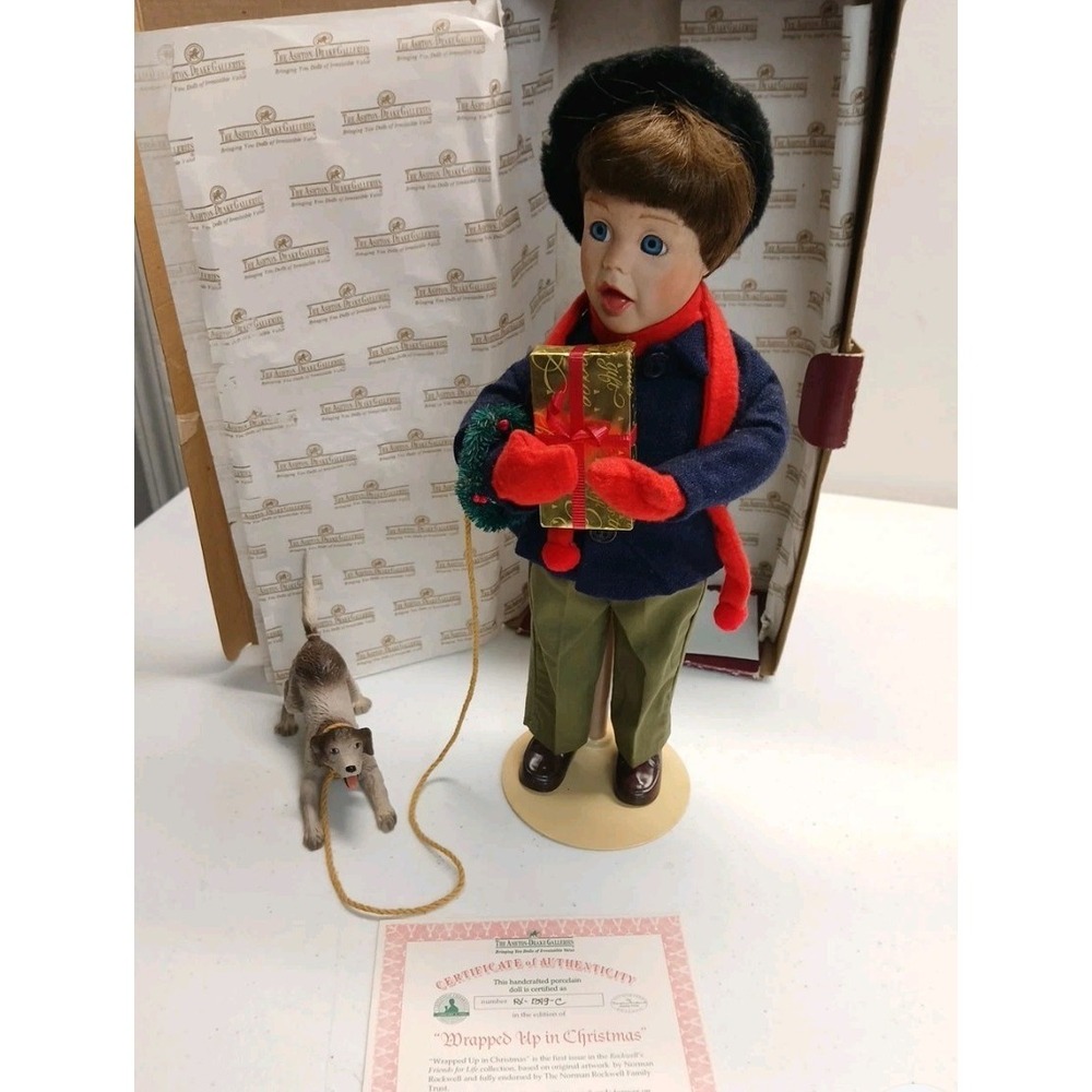 Ashton Drake Galleries Wrapped Up In Christmas Doll Children of Xmas Series 1993